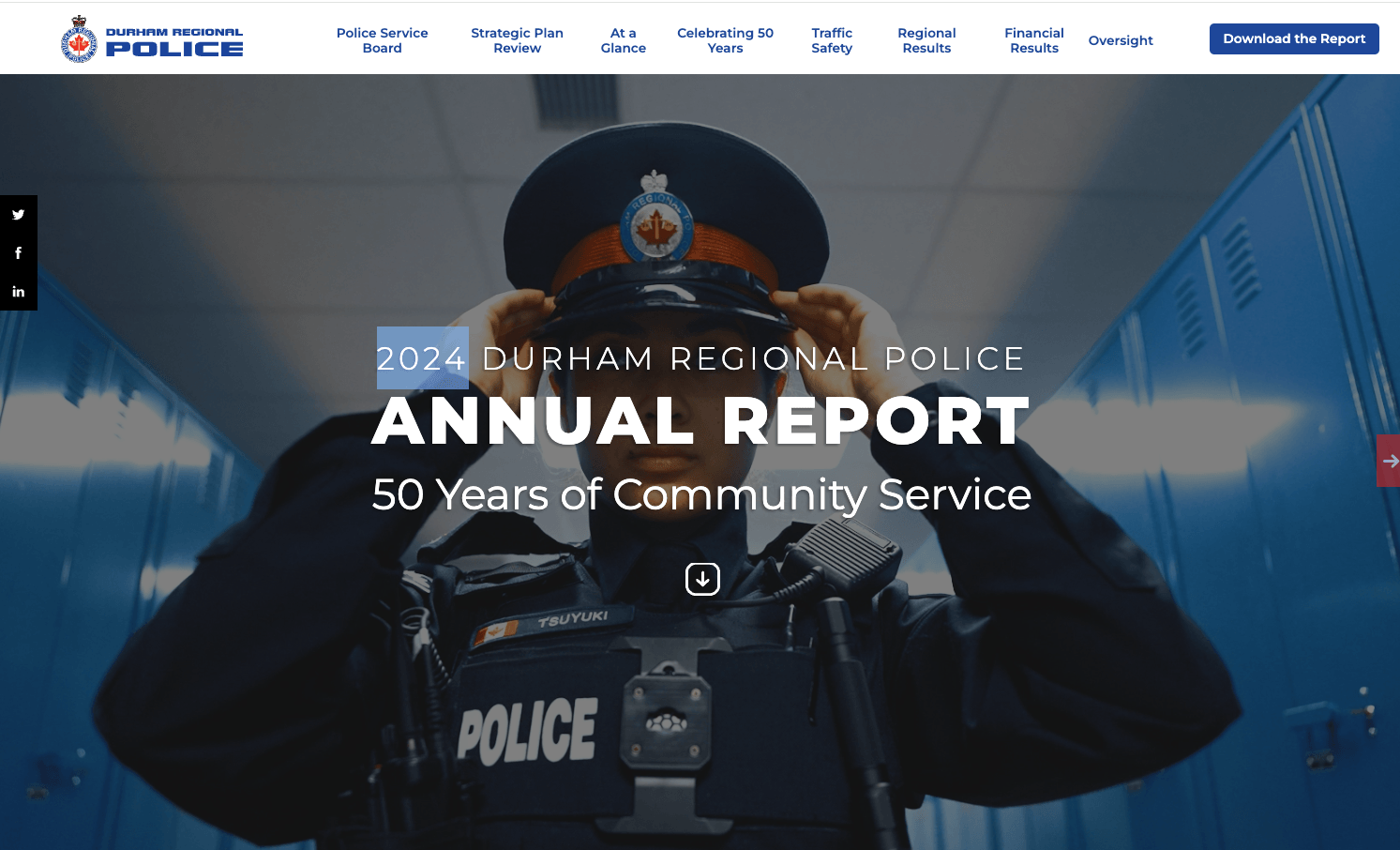 2024 Durham Regional Police - 50 years of community service publication preview