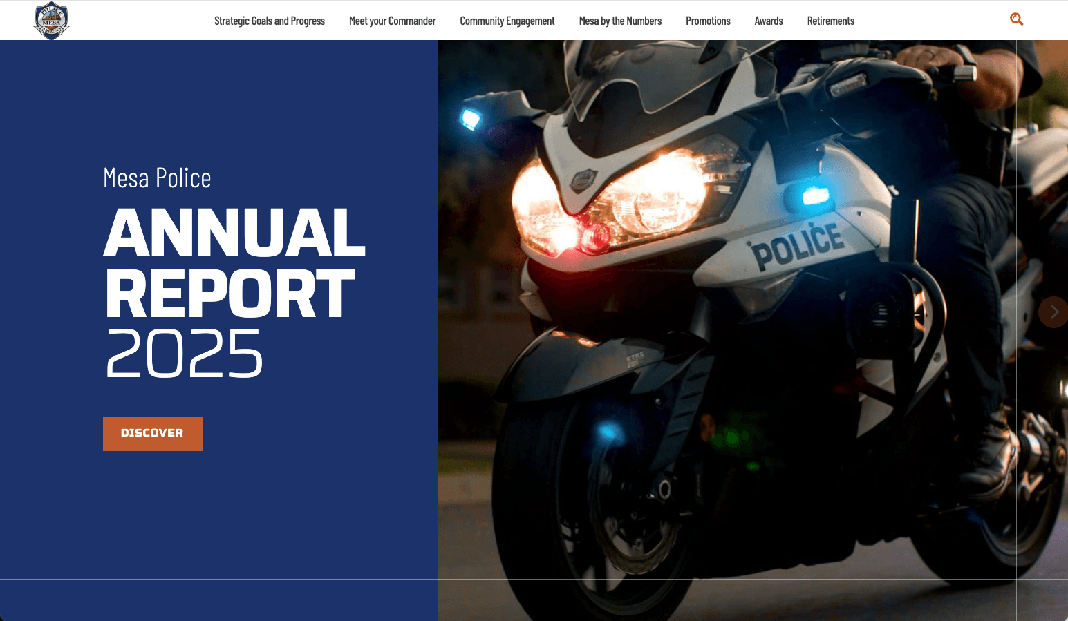 Annual Report Mesa Police department publication preview